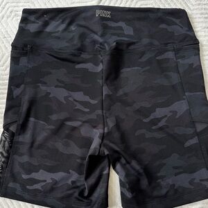 PINK Victoria's Secret Black Camo Biker Shorts